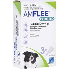 Angelschnur AMFLEE combo 134/120,6mg Lsg.z.Auf.f.Hunde 10-20kg 3 Stück