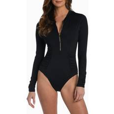 La Blanca Island Goddess Shirred Paddlesuit