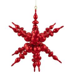 Northlight Shiny Red 3D Sunburst Snowflake Commercial Christmas Ornament Decoration