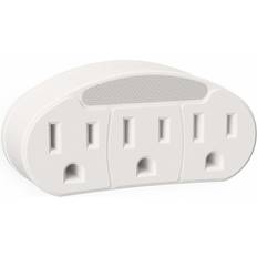 Westek Outlet Adapter LED Night Light with 3-Grounded Outlets