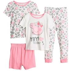 Peppa Pig Girls 4-Piece Pajamas Set ivory/pink 4t Toddler • Price »