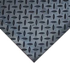 Gray Linoleum Flooring Goodyear Diamond-Plate Rubber Flooring 3.5mm x 36" x 25ft Dark Gray