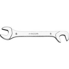 Facom Wrenches Facom Extra Thin Wrench: Double Head, 7 Double 75 ° Head Angle, Steel, Satin Open-Ended Spanner