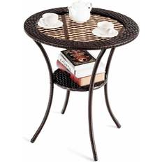 Outdoor round coffee table Gymax Round