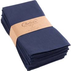 Kaf Home Chateau Easy-Care Dinner Cloth Napkin Blue (50.8x50.8)
