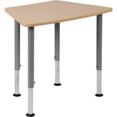 Flash Furniture Desks Flash Furniture Billie Hex Natural Collaborative Student Desk Adjustable from 22.3