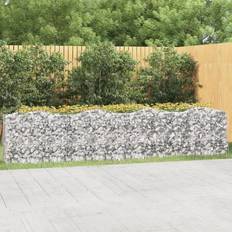 vidaXL buet gabion-højbed 400x50x100 galvaniseret jern