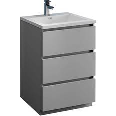 Vanity Units for Double Basins Fresca FCB9324-I Senza Free Standing Single