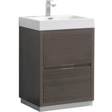 White Vanity Units for Double Basins Fresca FCB8424-I Senza