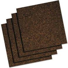 Universal UNV43403 12 12 Cork Tile Panels - Dark Brown 4/Pack