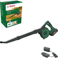 Løvblåsere Bosch HOME & GARDEN Akku-Laubbläser »UniversalLeafBlower« 18V-130, Blasgeschwindigkeit: 245 km/h, inkl. Akku schwarz gruen