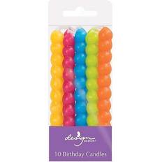 Jam Paper Bubble Birthday Candles 3 1/2 x 3/8 10/Pack Assorted Colors