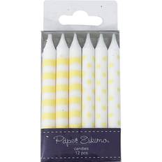 Paper Eskimo 12 Pack Party Candles in Limoncello False