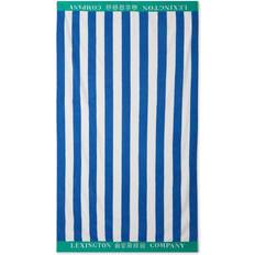 Lexington Striped Cotton Terry Badehåndkle Hvit, Blå (180x100cm)