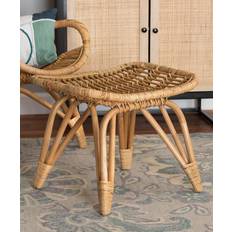 Brown Foot Stools Baxton Studio Interiors Earvin Modern Foot Stool