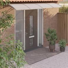 Roof Entrances vidaXL Transparent, Grey Door Canopy Polycarbonate