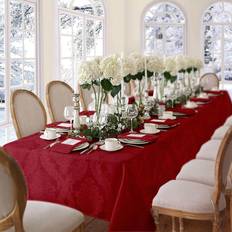 Tablecloths Elrene Fashions Barcelona Jacquard Damask Tablecloth Red