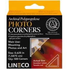 Lineco Polypropylene Photo Mounting Corners 500/Pkg-Clear .625"