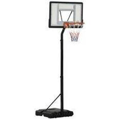 Basketballständer Homcom Basketballständer mit Rollen schwarz 90L x 60B x 260-310H cm