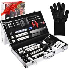 Commercial Chef BBQ Grill Set with Meat Fork, Meat Thermometer, All Necessary