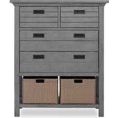 Best Changing Drawers Evolur Waverly 4-Drawer Rustic Grey Chest with Baskets