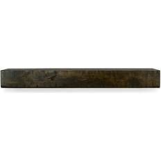 Dogberry Collections Rustic Fireplace Shelf Mantel, Mahogany, 60