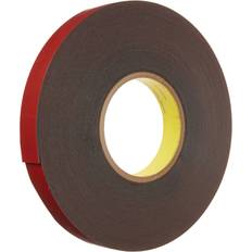 Building Materials 3M Black Double-Sided Acrylic Foam Tape: 7/8" Wide, 20 yd Long, mil Thick, Acrylic Adhesive Continuous Roll