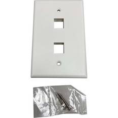 Tripp Lite Electrical Installation Materials Tripp Lite Safe-IT 2-Port Single-Gang Keystone Wall Ivory N042AB002IVM