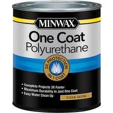 Paint Minwax One Coat Transparent Satin Clear Polyurethane