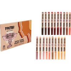 Pencils Pintar Art Skin Tone Paint Pens and Water-Based Marker 20 Pack Set