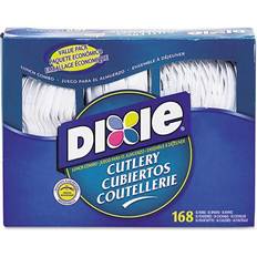 Plates, Cups & Cutlery Dixie DXECM168, Cutlery Combo, Plastic, White, 168/Box