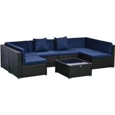 Patio Furniture OutSunny 860-020V01BU-1 Outdoor Lounge Set