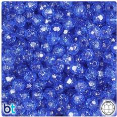 BeadTin Blue Glow 8mm Round Craft Beads (300pcs)