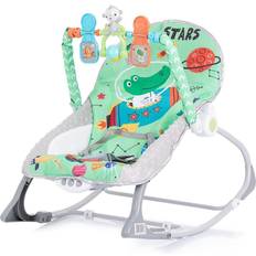 Chipolino Babywippe Baby Spa 2 in 1 elektrisch Stuhl Schaukelfunktion Spielbogen grün