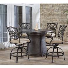 Outdoor high table and chairs Hanover Blue Traditions Outdoor Lounge Set