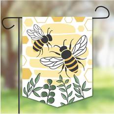 Little Bumblebee Bee Baby Shower & Birthday Party Garden Flag 12 x 15.25" Yellow