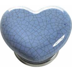 Blau Regale Hettich Möbelknopf Keramik blau herzförmig 38,0 45,0 1 Stück