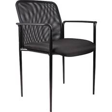 Black - Footrest Kitchen Chairs Baldessarini Office Products Stackable Mesh Guest Kitchen Chair