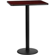 Black Dining Tables Flash Furniture XU-MAHTB-2430-TR18B-GG Rectangular Bar Dining Table