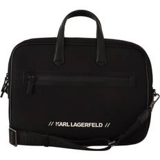 Håndvesker Karl Lagerfeld Black Nylon Laptop Crossbody Men's Bag