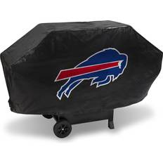 BBQ Accessories Rico Industries Buffalo Bills Black Deluxe Grill Cover Deluxe Vinyl Grill Cover 68" Wide/Heavy Duty/Velcro
