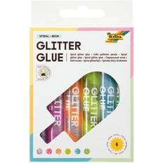 Glitzerkleber 6er-Pack Flüssig-Klebestifte »Spiral Glitter Glue« folia