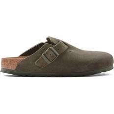 Grün Pantoletten Birkenstock Boston Suede Leather - Thyme