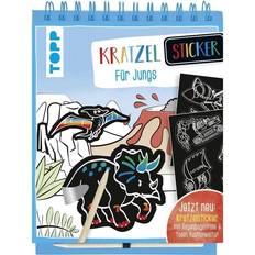 Kratzel-Stickerbuch für Jungs