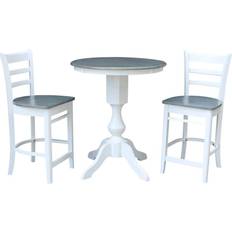 Round pedestal table 30 inch International Concepts 30" Round Pedestal Dining Set