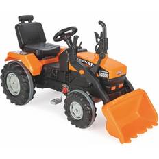 Tretautos reduziert Pilsan Kinderbagger 07297 Trettraktor Pedale Hupe bewegliche Schaufel bis 50 kg orange