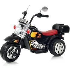 E-Motorräder reduziert Chipolino Kinder Elektromotorrad Chopper Hupe Gepäckträger Pedal Frontlicht schwarz