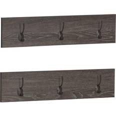 Brown Hallway Furniture & Accessories Set of 2 Afton 3 Coat Hook