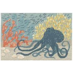 Blue indoor outdoor carpet Liora Manne Front Porch Octopus Indoor/Outdoor Rug Blue