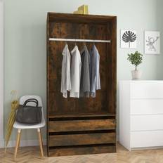 Brune Klesoppbevaring vidaXL Smoked oak Brown Closet Garderobe